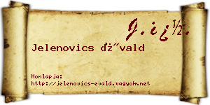 Jelenovics Évald névjegykártya